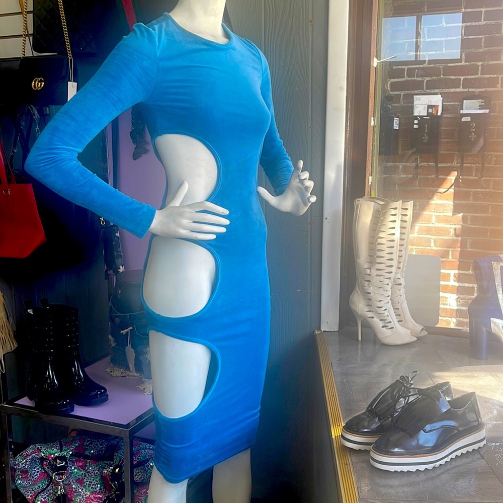 sexy blue dress size small